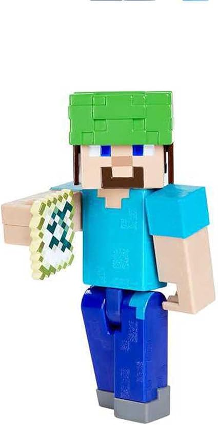 Minecraft Craft-A-Block Assortment Figures, Authentic Pixelated Video-Game Characters, Action Toy to Create, Explore and Survive, Collectible Gift for Fans Age 6 Years and Older