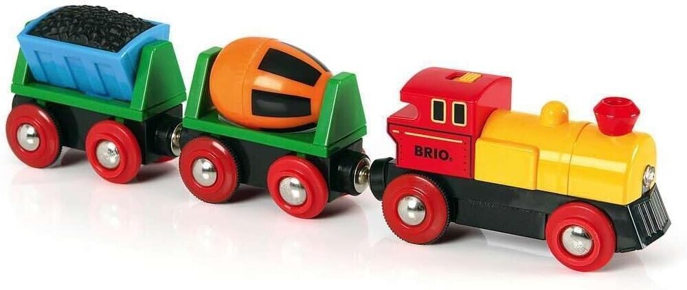 BRIO World Battery Operated Action Train for Kids Age 3 Years Up - Wooden Railwa