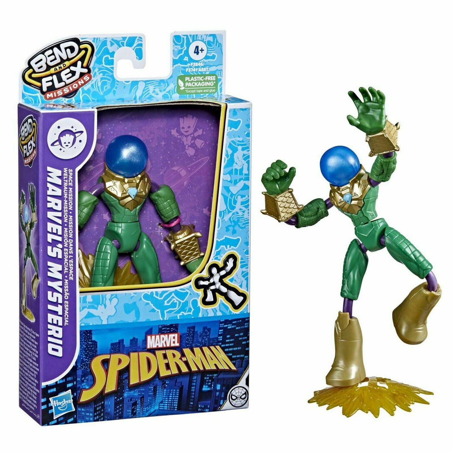 New Marvel Spider-Man Bend and Flex Mysterio Action Figure - Ready for Missions!
