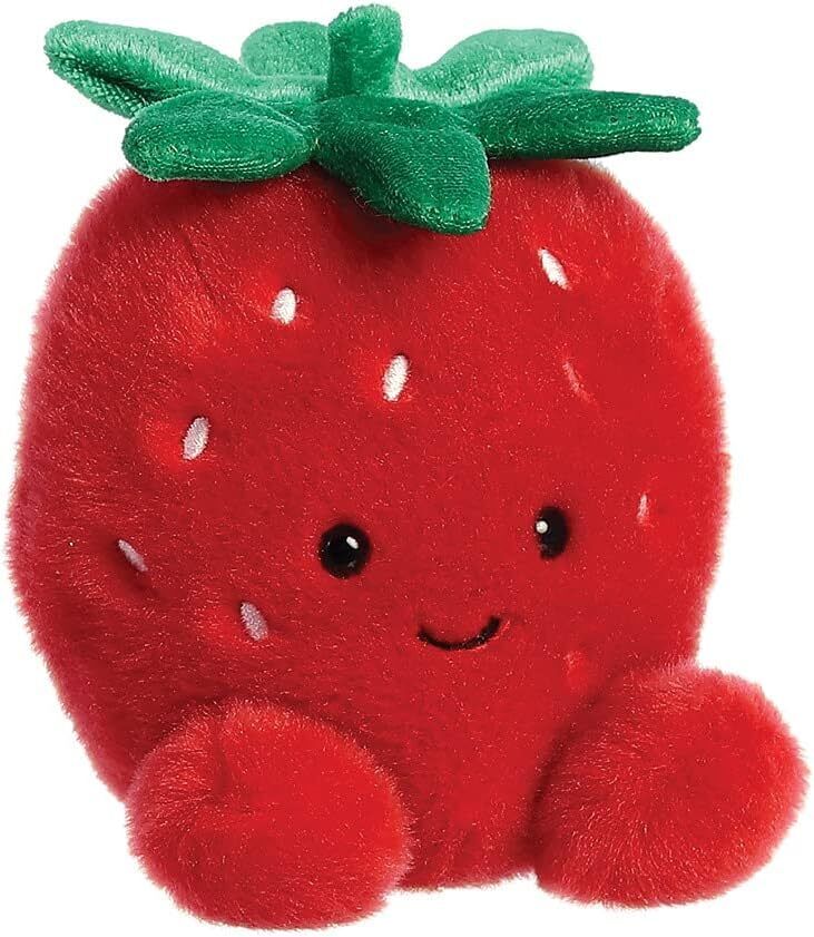 New 2024 Aurora Plush Assorted Palm Pals Cuddly Soft Toy Teddy - Choose Design Juicy Strawberry