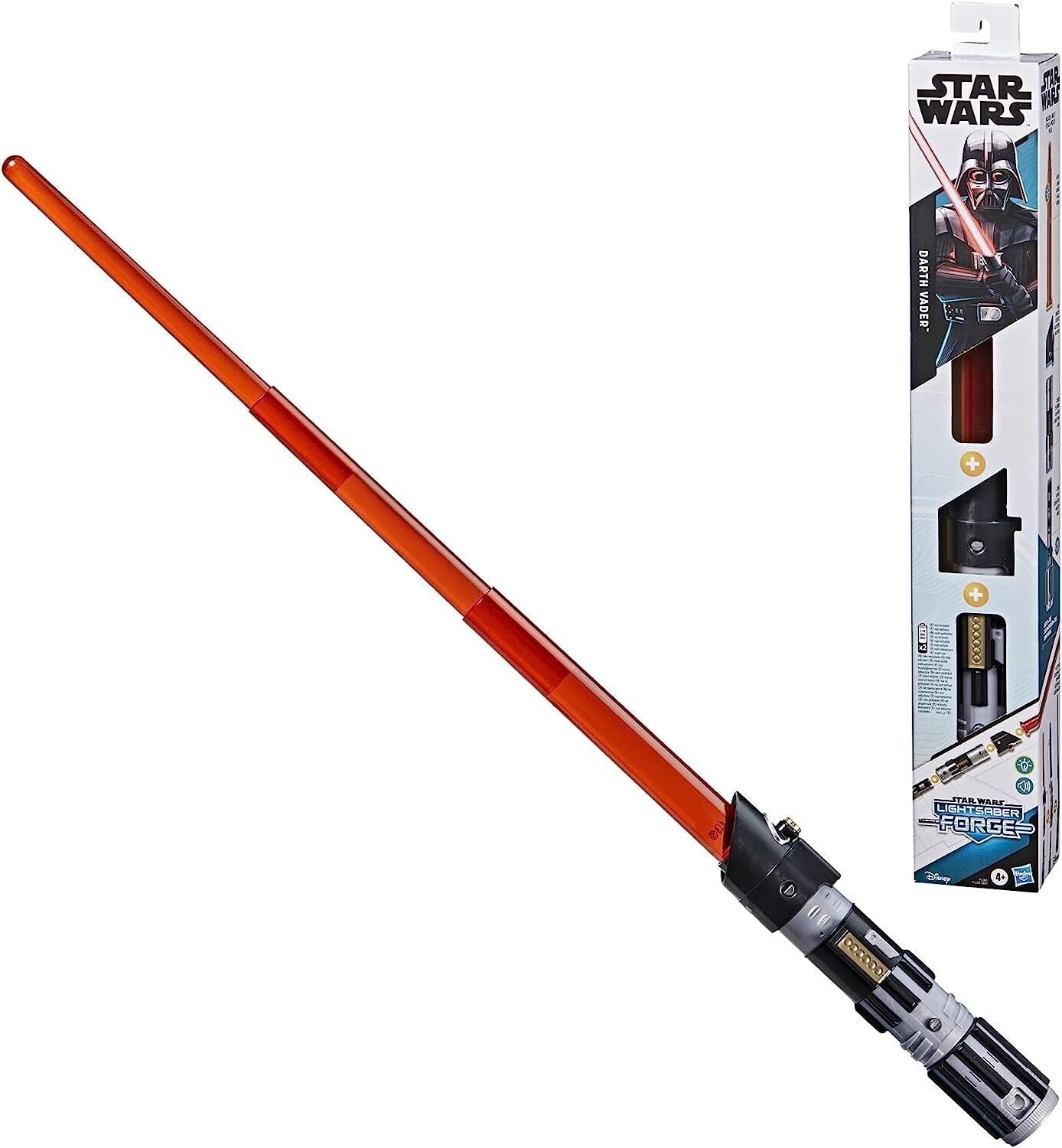 Star Wars Lightsaber Forge Darth Vader Electronic Extendable Red Lightsaber Toy,