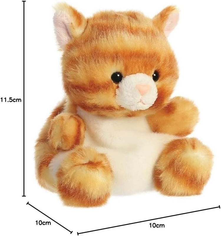 Aurora Palm Pals, Meow Kitty Tabby Cat, Soft Toy, 33473, 5 inches, Orange