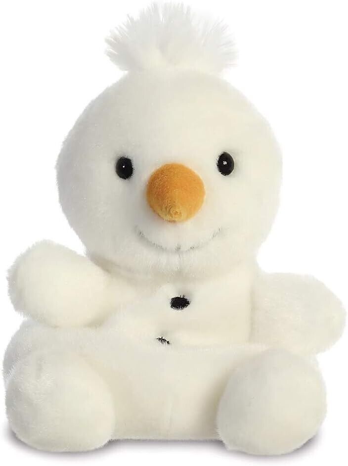 Aurora, 99130, Palm Pals Snowman, 5In, Soft Toy, White