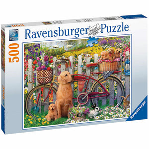 Ravensburger Cute Dogs in Garden 500pc Puzzle BRAND NEW