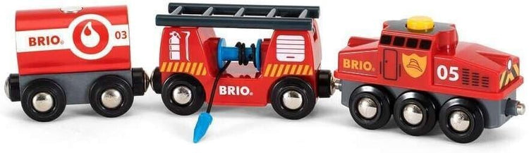 BRIO World Fire & Rescue Rescue Fire Toy Train for Kids Age 3 Years Up