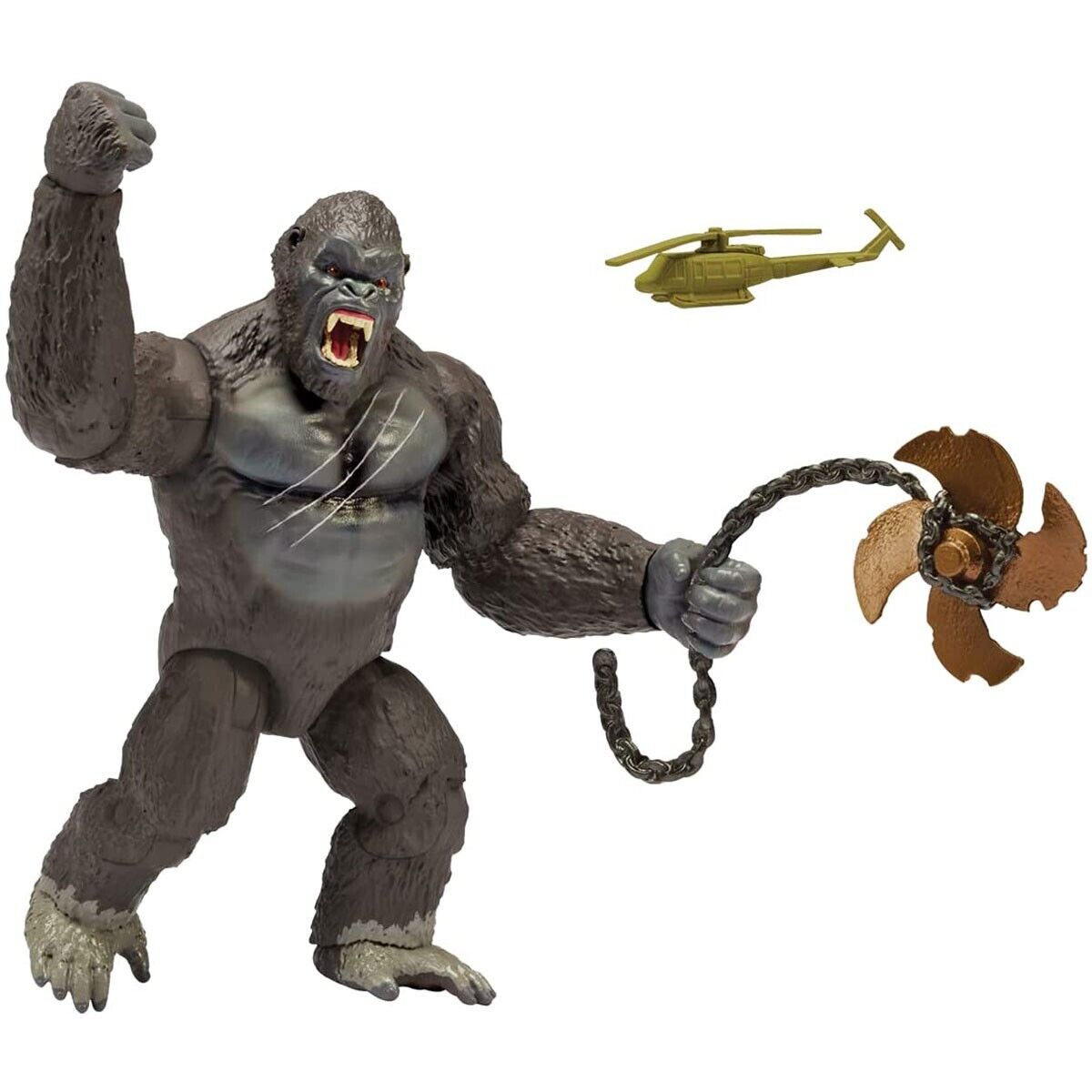 MonsterVerse Kong Skull Island: Ferocious Kong w/ Helicopter & Chain Propeller