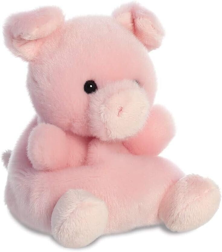 Aurora Palm Pals, Wizard The Pig Soft Toy, 61242, 5 inches, Pink