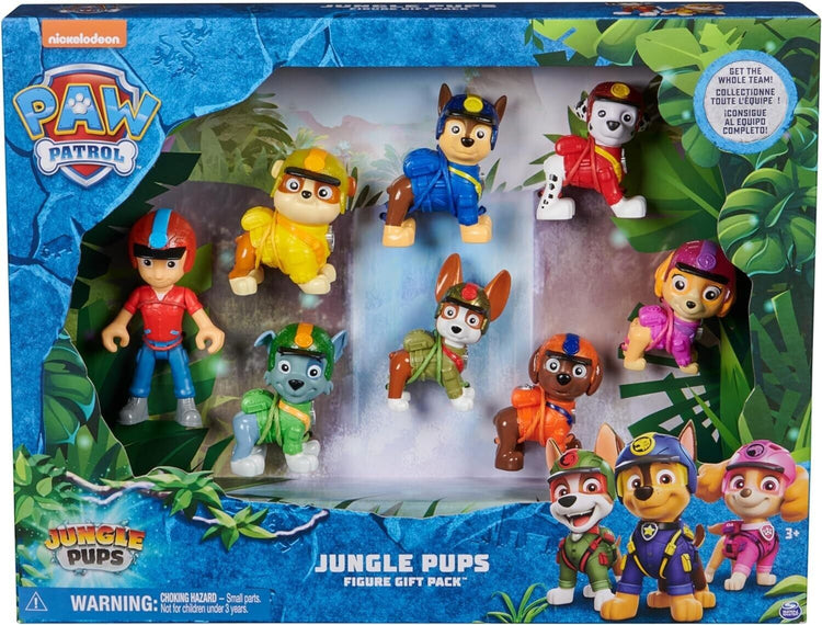 Paw Patrol: Jungle Pups Action Figures Gift Pack, with 8 Collectible Toy Figures