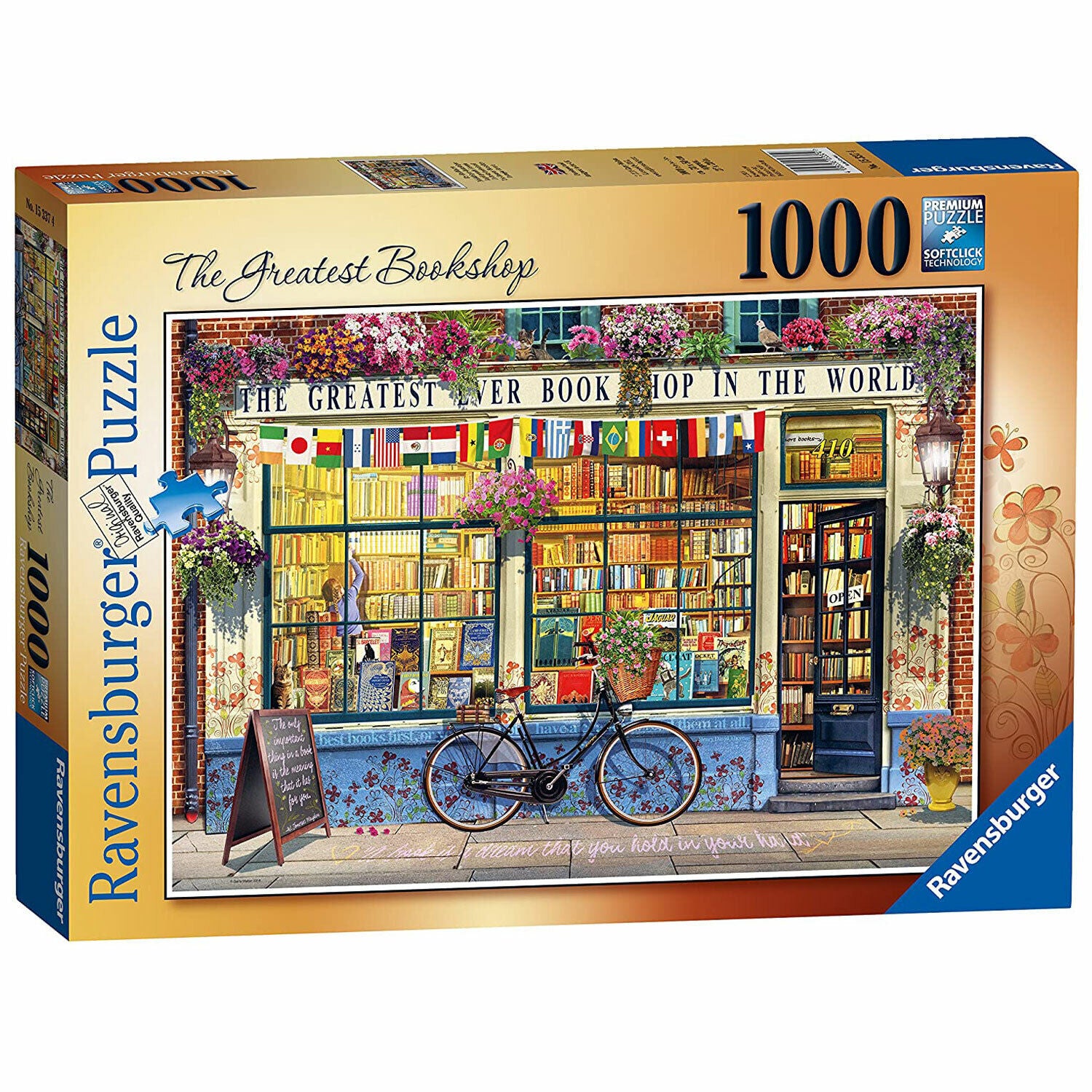 New Ravensburger The Greatest Bookshop 1000 Piece Puzzle - Sealed Box