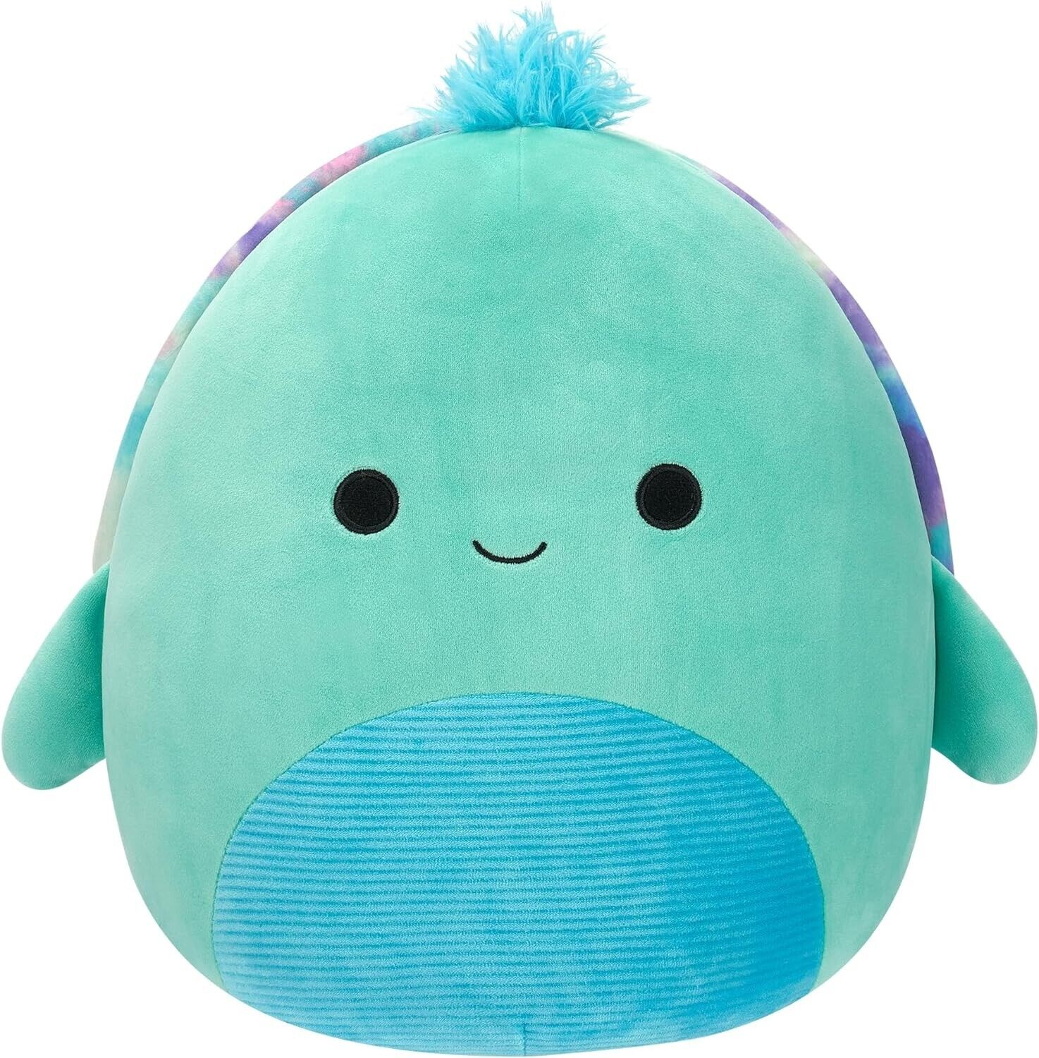 Squishmallows SQCR05477 16-Inch-Cascade The Teal Turtle with Tie-Dye Shell, Mult