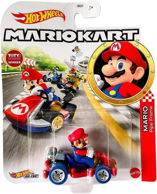 Hot Wheels Mario Kart Collectible Diecast Character Cars Figures Brand New 2023 - MARIO PIPE FRAME