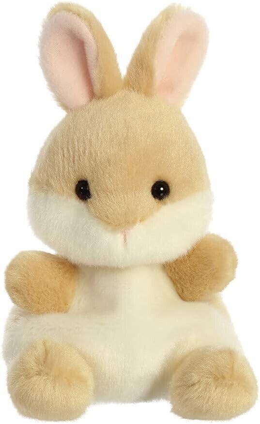 Aurora Palm Pals, Ella the Bunny Soft Toy, 61243, 5 inches, Beige , Brown