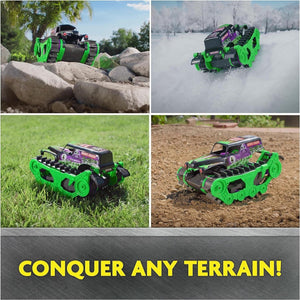 Monster Jam, Official Grave Digger Trax All-Terrain Remote Control Outdoor Vehic