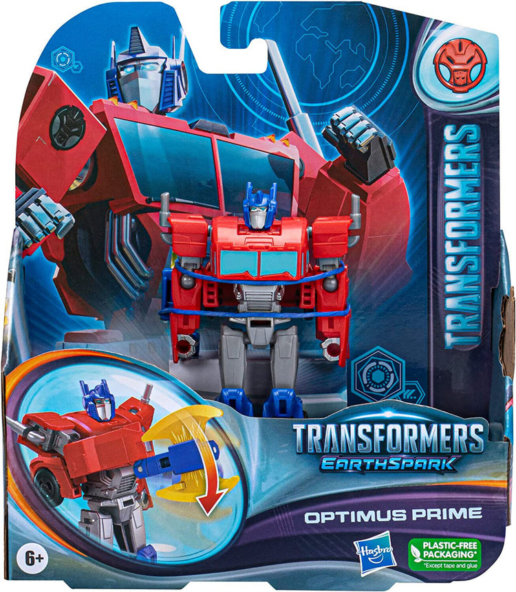 Transformers Action Figure ''''Optimus Prime''' Warrior EarthSpark 5” Robot 2023