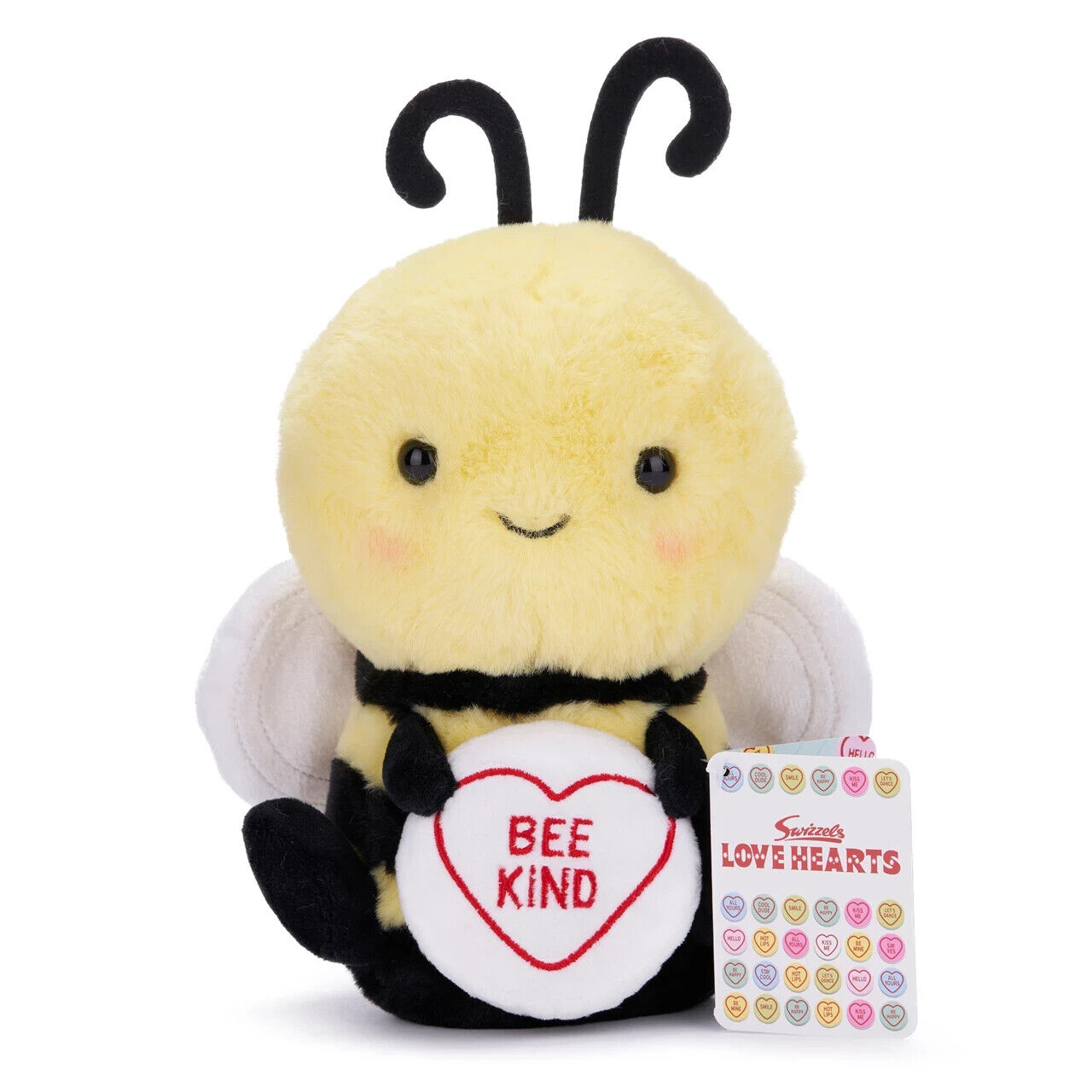 Bee Swizzels Love Hearts 18cm Plush Toy - Bee Kind Teddy - Soft & Cuddly