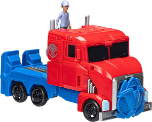 Transformers EarthSpark Spinchanger Optimus Prime & Robby Malto Action Figure