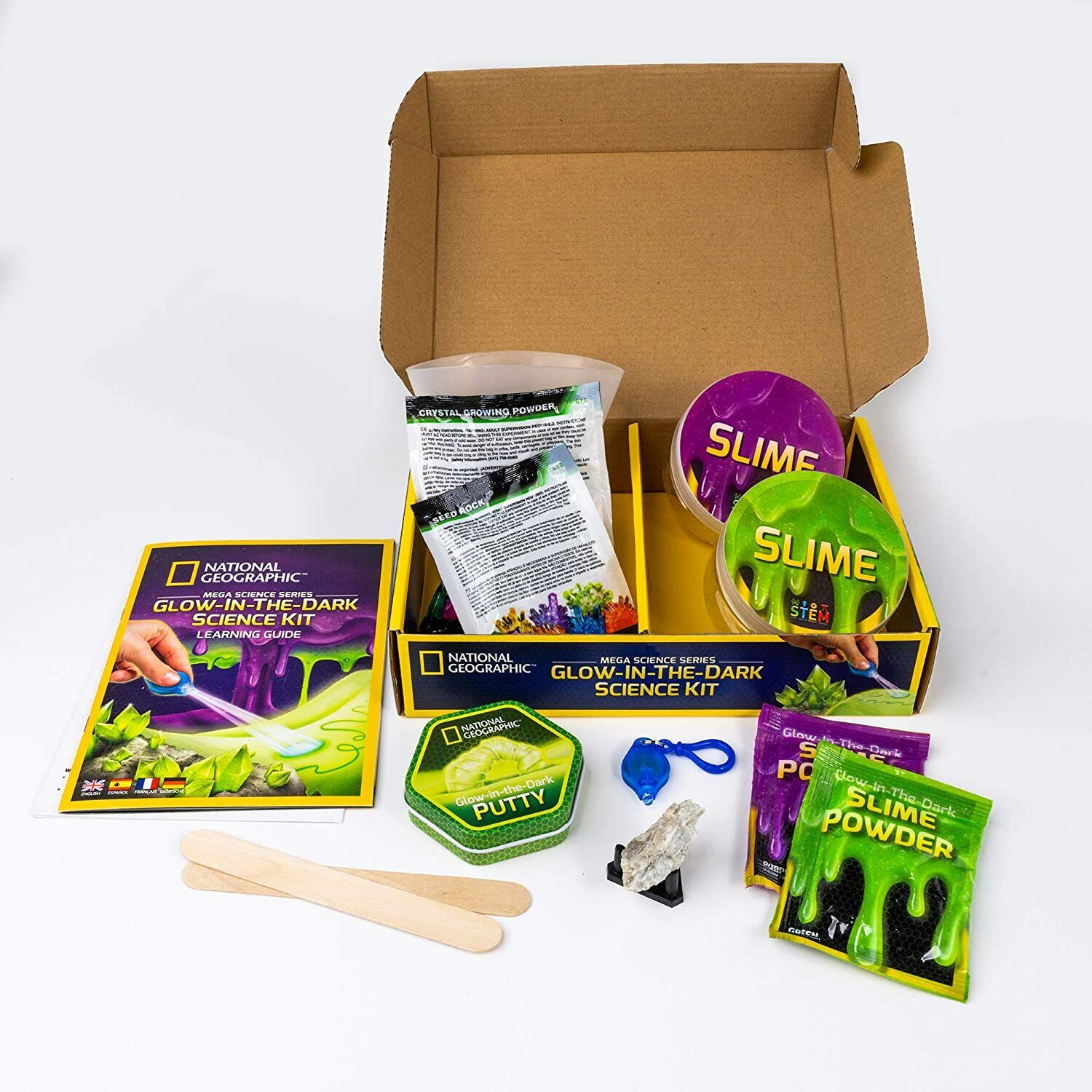 New National Geographic Glow In The Dark Science Kit - Mega Science Series