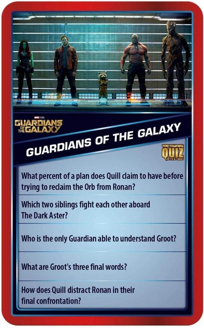 Top Trumps Marvel Cinematic Universe Quiz Game, 500 questions to test your know