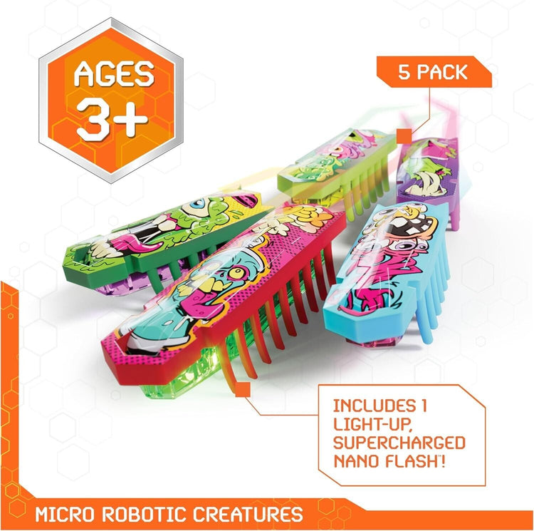 HEX BOTS Nano Flash 5 Pack - Series 1 (HEXBUG Refresh)