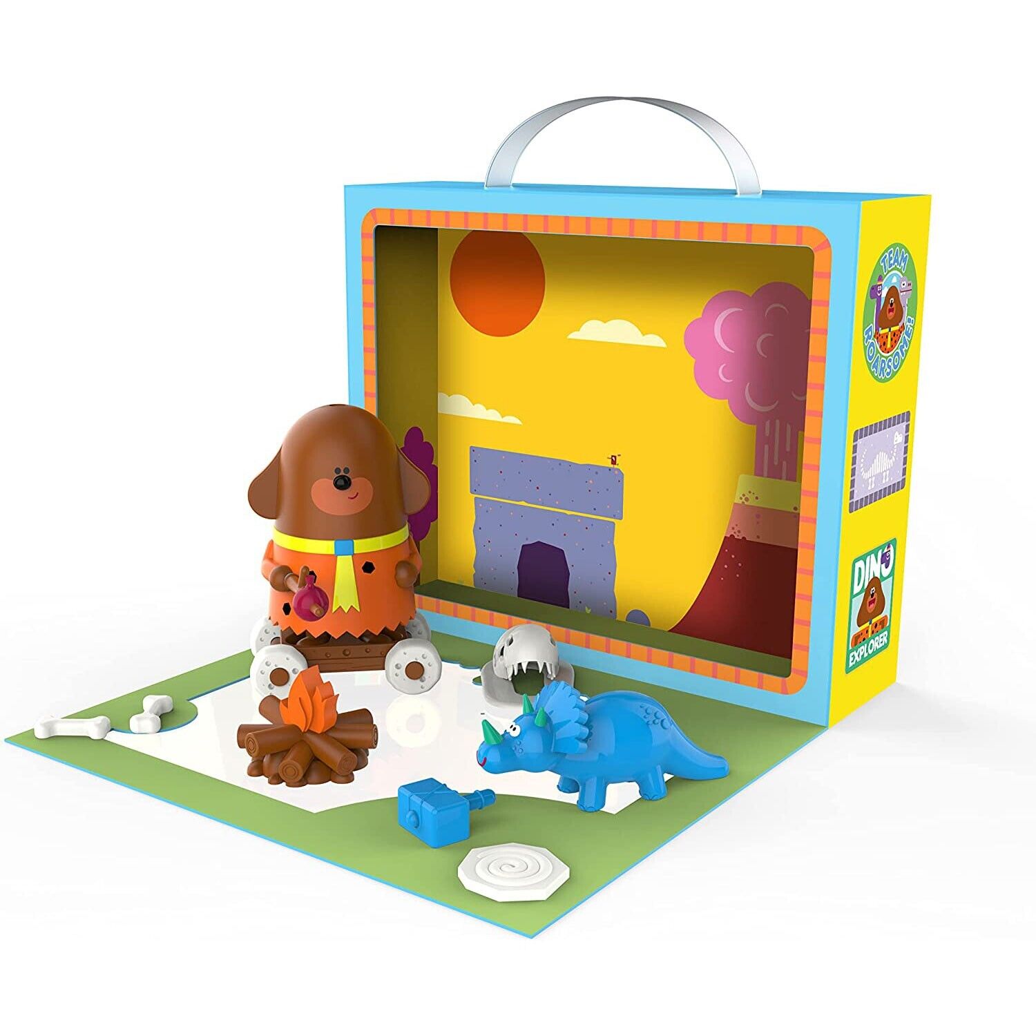 New Hey Duggee Take & Play Set - Dinosaur Theme w/ Caveman Duggee Figure