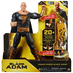 "New DC Black Adam Power Punch 12" Action Figure w/ Lights & Sounds"