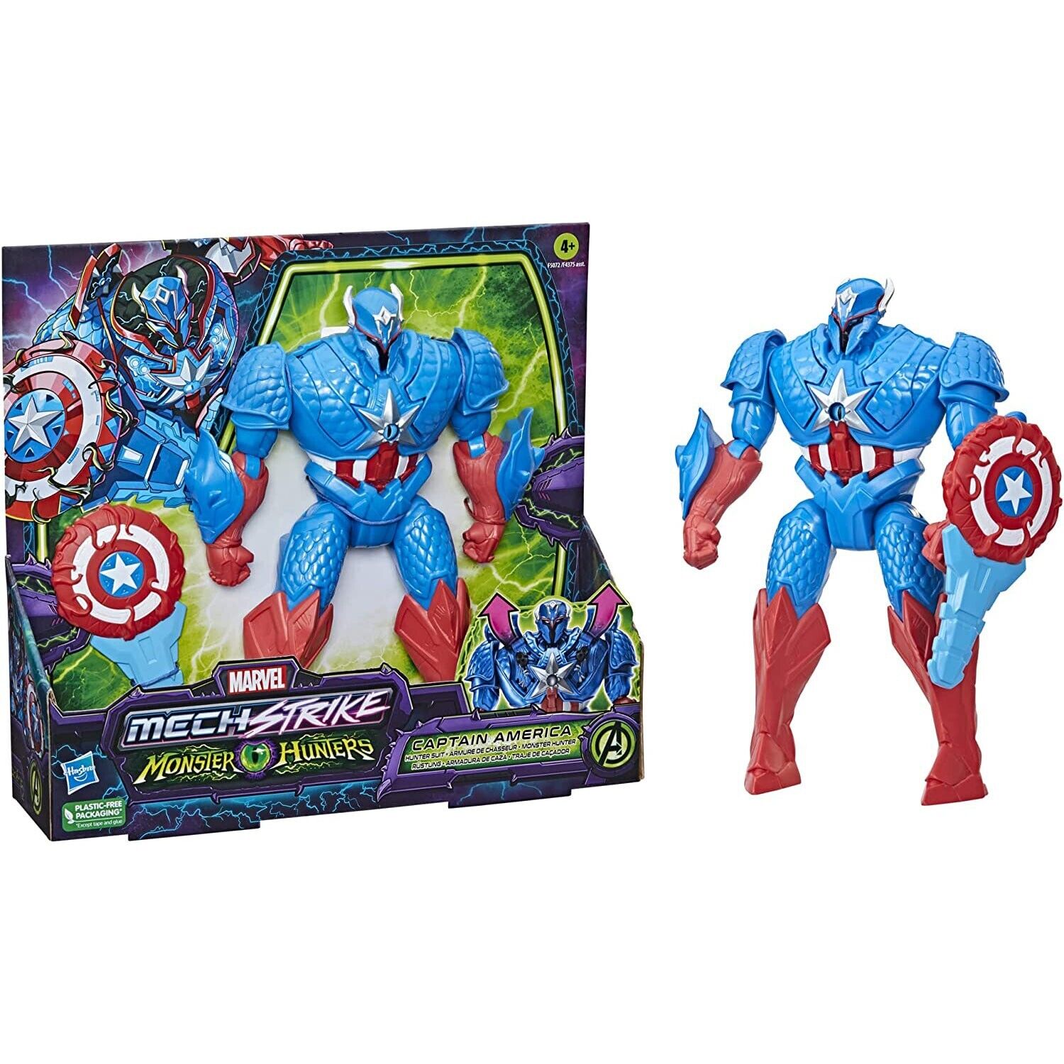 Marvel Avengers Mech Strike Hunter Suit Captain America Figure - New in Box