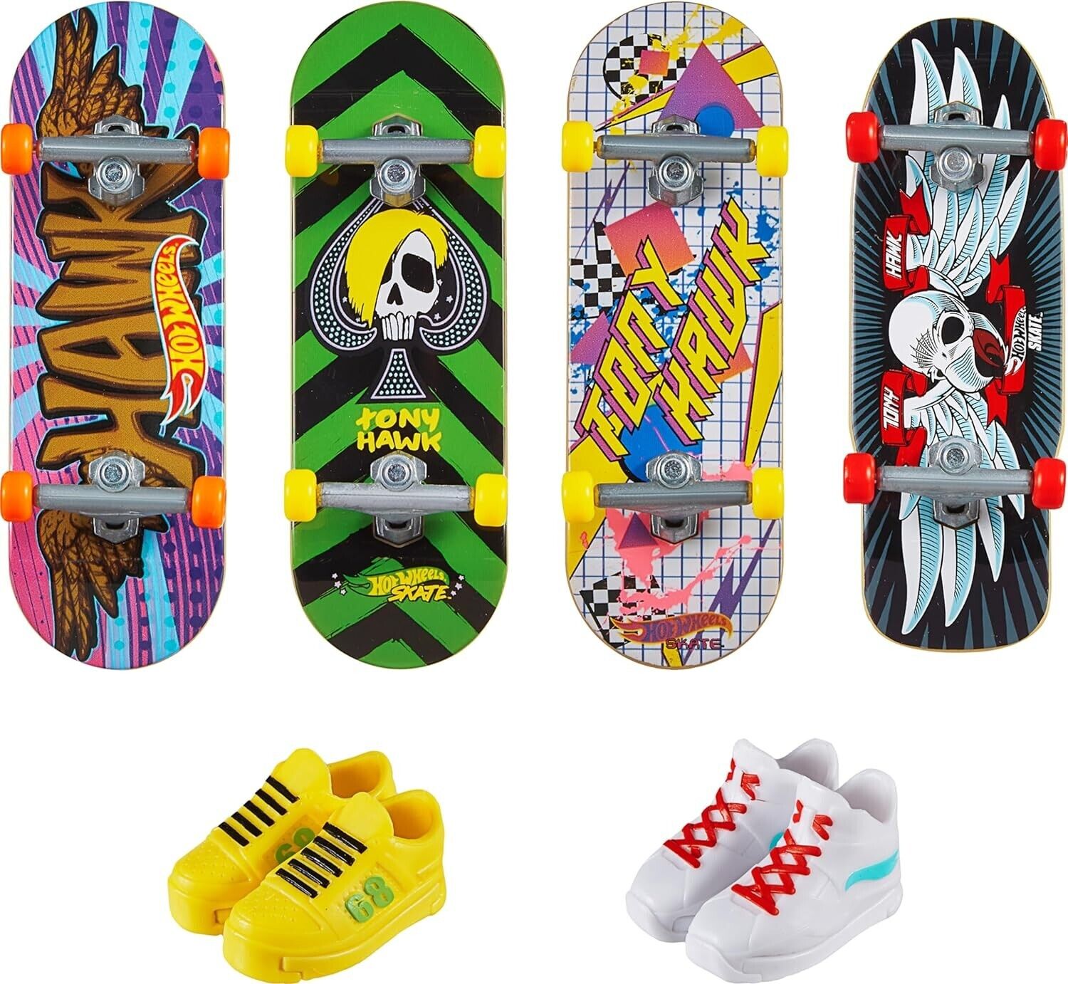 Mattel Hot Wheels Skate 4-Pack - Half Pipe Pack Skate Fingerboard Action Toy New