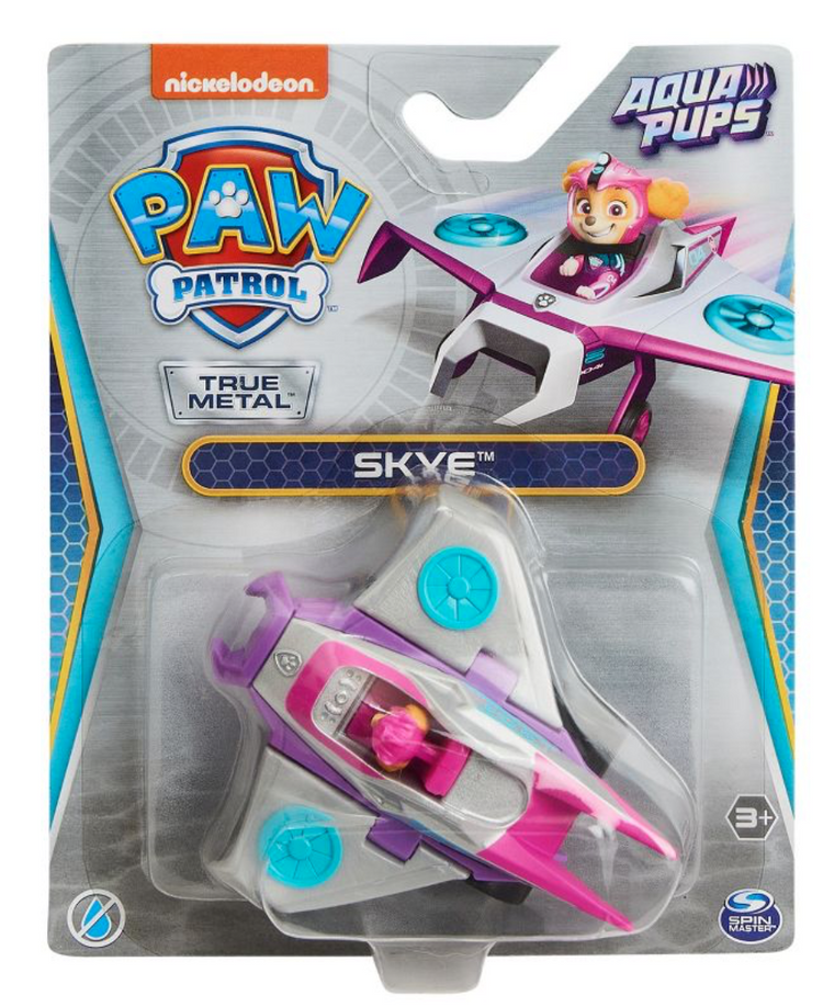 NEW 2023 Spin Master True Metal Paw Patrol Die-Cast Vehicles Assortment SKYE (AQUA PUP)