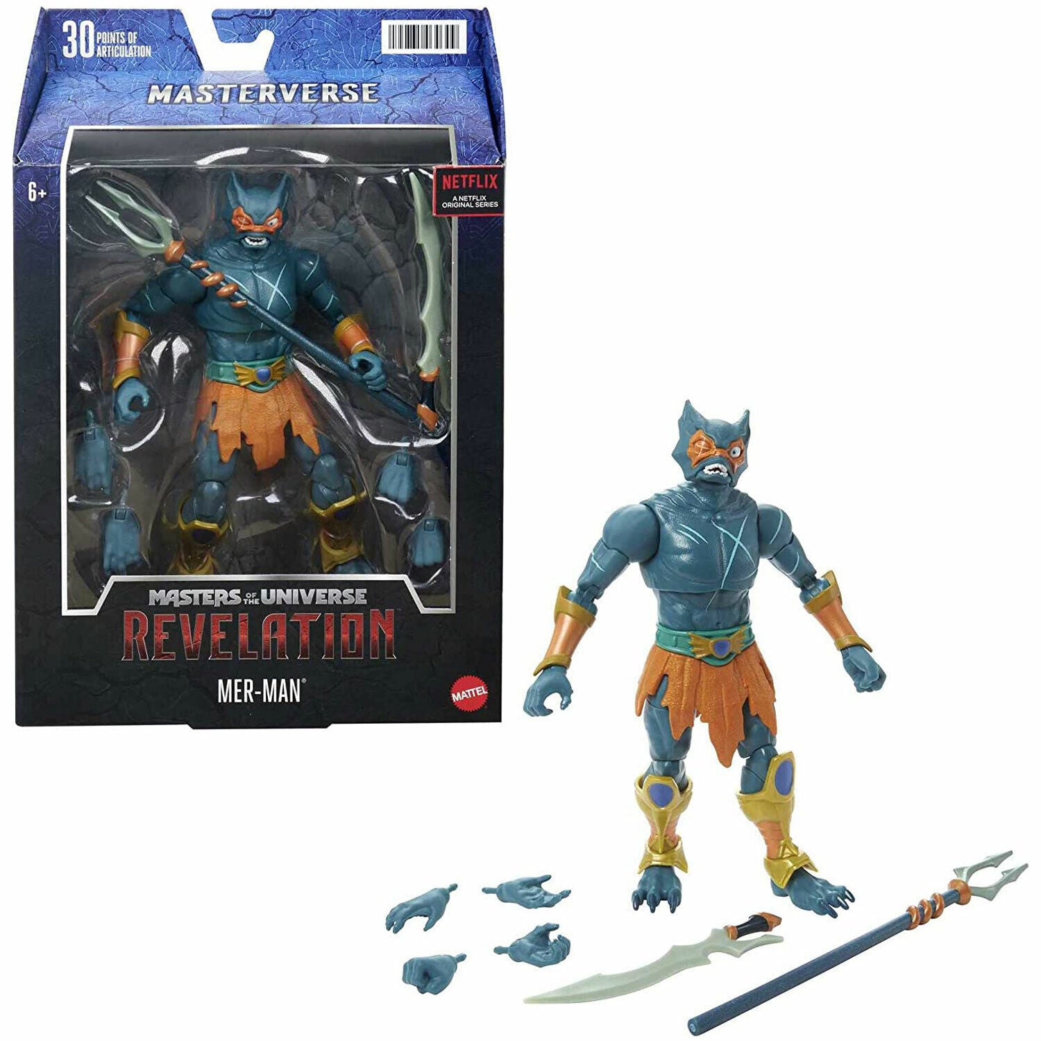 New Masters of the Universe Masterverse Mer-Man Action Figure -Revelation Series