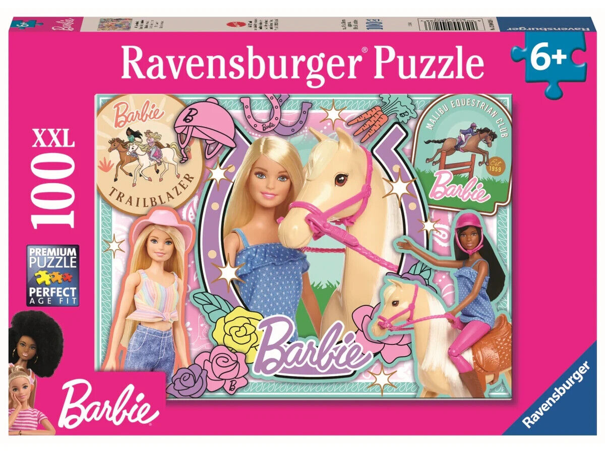 Ravensburger 12004028 Barbie Toys-100 Piece Jigsaw Puzzles for Kids Age 6 Years