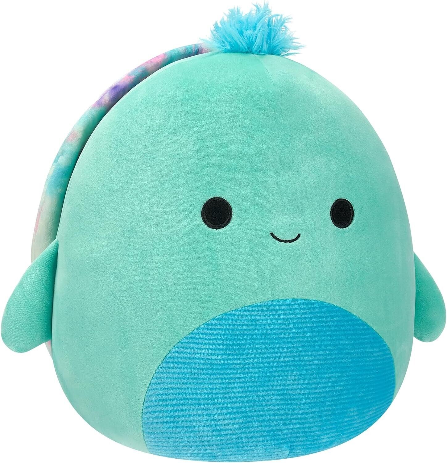 Squishmallows SQCR05477 16-Inch-Cascade The Teal Turtle with Tie-Dye Shell, Mult