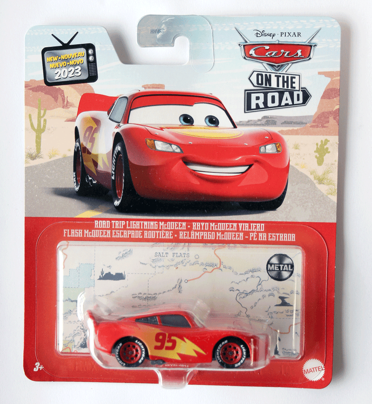 Disney Pixar Cars Toy Collection: 1:55 Scale - Unleash the Speed and Adventure Road Trip Lightning Mcqeen (2022)