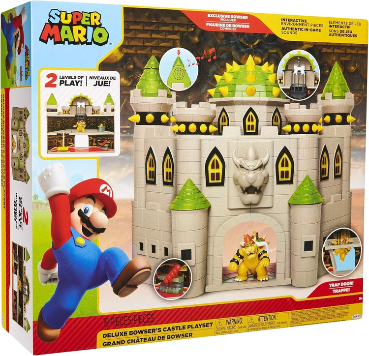 Nintendo Super Mario Mushroom Kingdom Castle Playset with Exclusive 2.5” Bowser