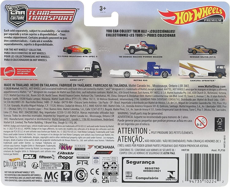 Hot Wheels Team Transport 1:64 '23 Ford Mustang RTR Spec 5 Aero Lift #50 HKF39