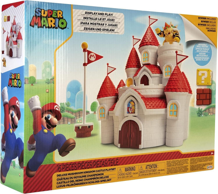 Nintendo Mushroom Kingdom Castle Playset Including Exclusive 2.5'/6cm Bowser Act