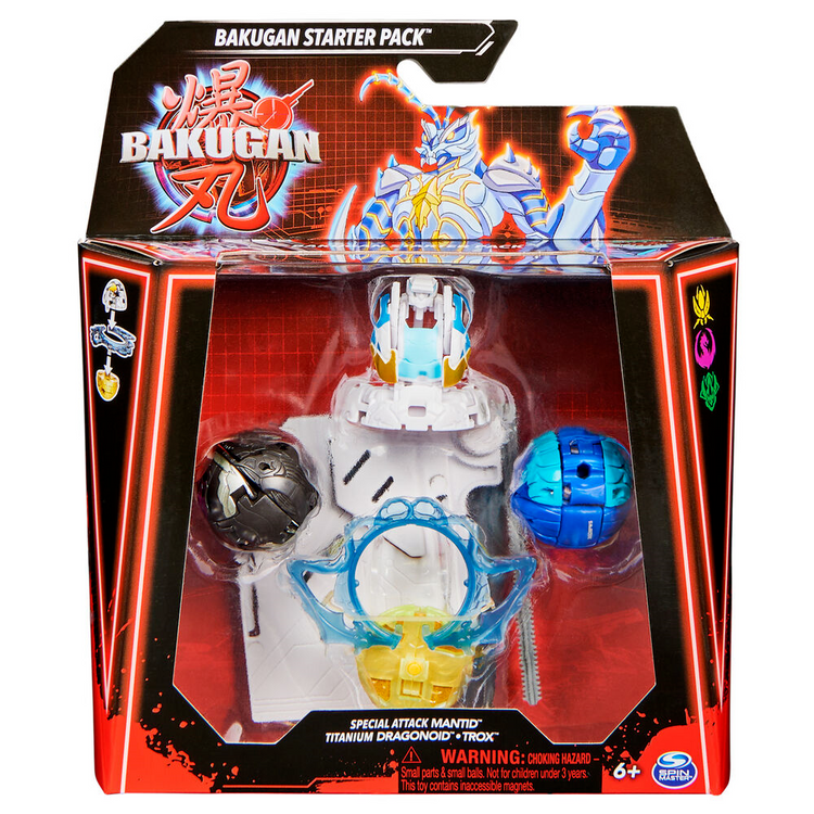 Unleash the Battle Brawlers! Bakugan Starter Pack with Special Attack - SPECIAL ATTACK MANTID TITANIUM DRAGONOID, TROX