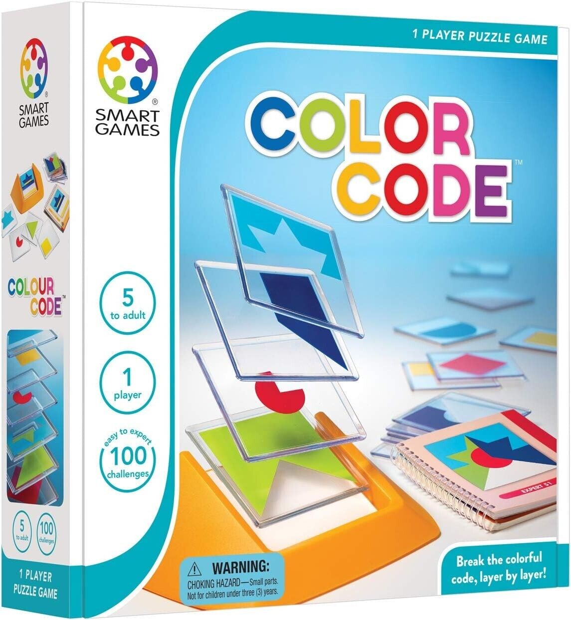 Smart Games - Colour Code, Puzzle Game with 100 Challenges, 5+ Years