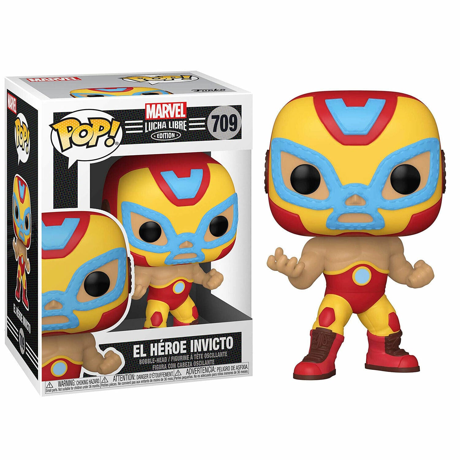 New Marvel Luchadores Pop! Vinyl Figure - El Heroe Invicto (Iron Man)