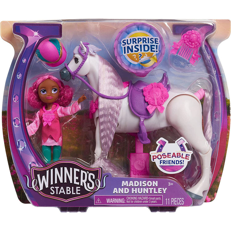 Winner’s Stable Doll and Horse 11-Piece Set - Madison and Huntley