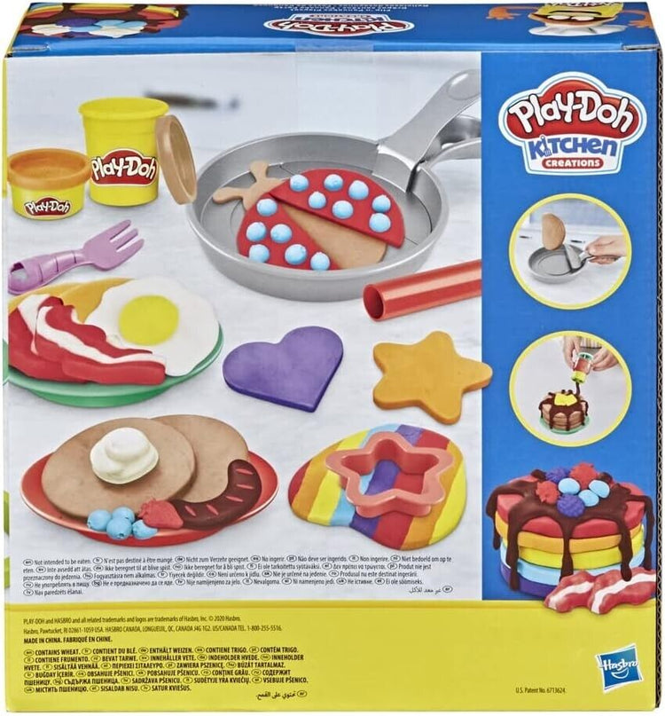 Play-Doh Kitchen Creations Flip 'n Pancakes Playset 14-Piece Breakfast Toy