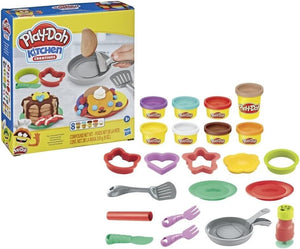 Play-Doh Kitchen Creations Flip 'n Pancakes Playset 14-Piece Breakfast Toy