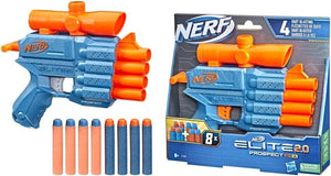 Nerf Elite 2.0 Prospect QS-4 Blaster, 8 Official Nerf Elite Darts, 4-Dart