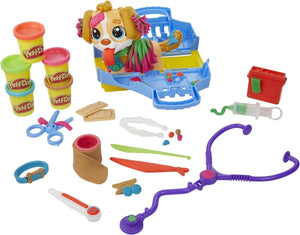 Play-Doh Care n Carry Vet Playset with Toy Dog, Carrier, 10 Tools, 5 Colours,