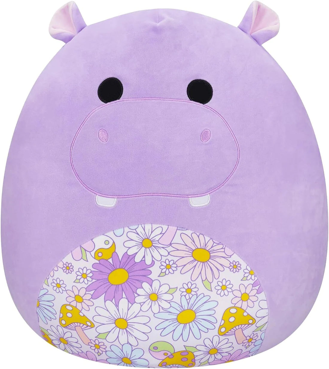 Squishmallows 2024 New Collection - 20 Inch Plush Toy - Super Soft and Adorable - Hanna The Purple Hippo with a Floral Belly