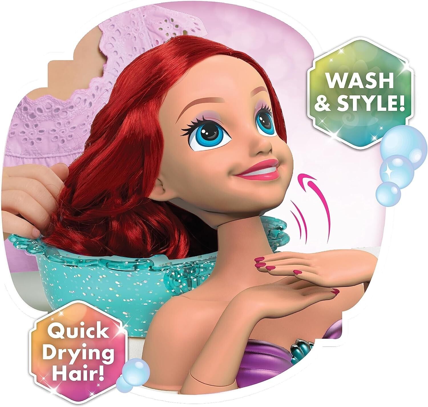 Disney 87368 Princess Feature Spa Styling Head-Ariel