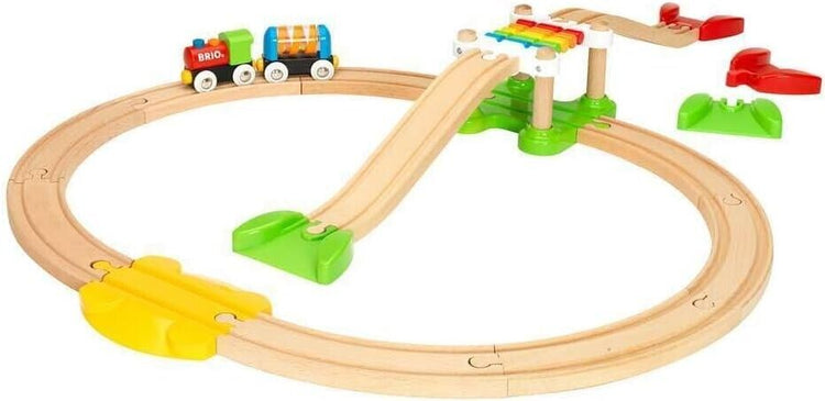 BRIO My First Railway Beginner Wooden Railway Train Set - Toys for Kids 18 Month