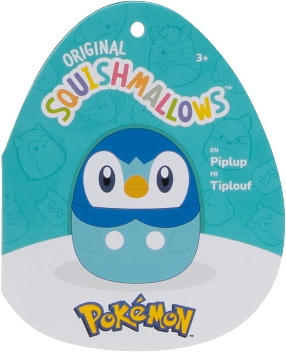 PIPLUP SQPK00041 14-Inch Add Squad, Ultrasoft Stuffed Animal Jumbo, Official Plu