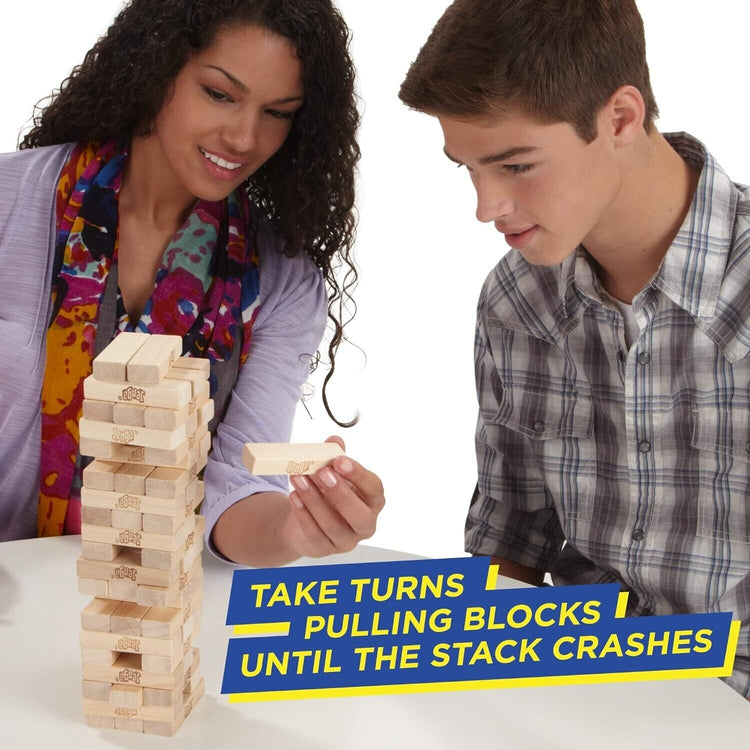 Hasbro Gaming Jenga Classic, Children's game that promotes reaction speed from 6