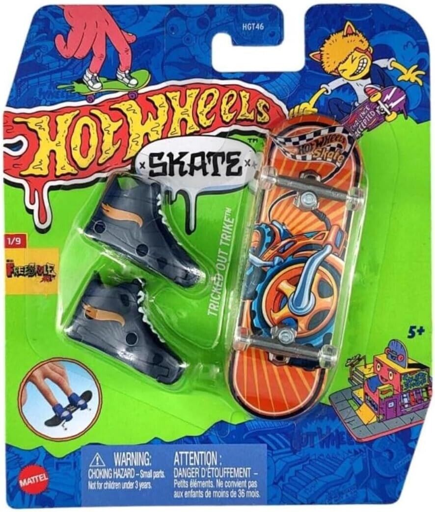 Hot Wheels Skate Fingerboards with Skate Shoes Tony Hawk Single Packs Mattel