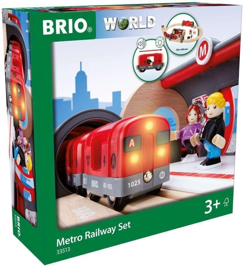 BRIO World Metro Train Set for Kids Age 3 Years Up - Compatible with all BRIO